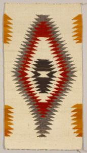 Diné (Navajo), Rug, ca. 1920, cotton and wool. Gift of Hampton C. Randolph, Sr., 1984. (1984.38.3)