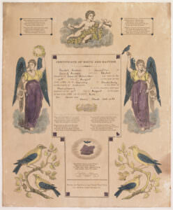 Certificate of Birth and Baptism for Beulah Aumen