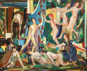 Arthur Bowen Davies (1862 – 1928), "Interwoven", 1916, oil on canvas, 22 x 28 in. Kemper Museum of Contemporary Art, Gift of the William T. Kemper Charitable Trust, UMB Bank, n.a., Trustee, 1995.017.01. 